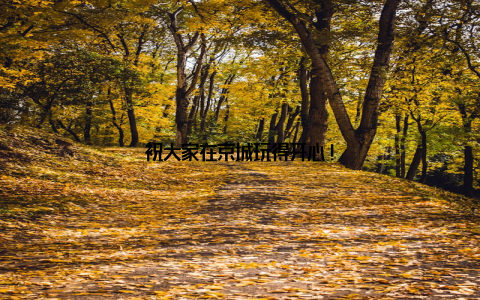 祝大家在京城玩得开心!