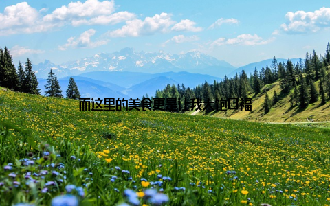 而这里的美食更是让我大饱口福