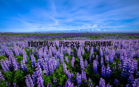 如自然风光、历史文化、民俗风情等