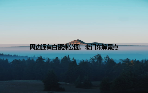 周边还有白鹭洲公园、老门东等景点