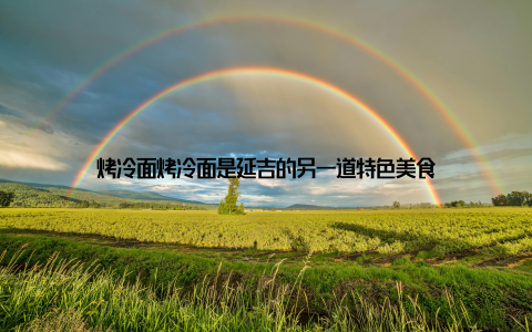 烤冷面烤冷面是延吉的另一道特色美食